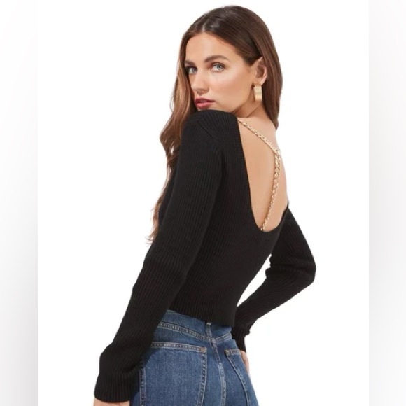 Revolve - ASTR The Label Elson Sweater Black size M - Picture 5 of 9